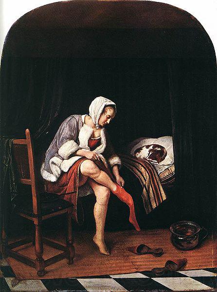 Jan Steen Woman at her toilet Spain oil painting art